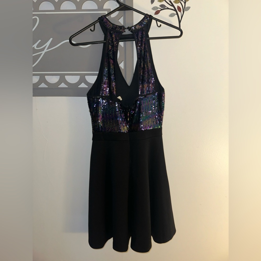 Black sequence dress